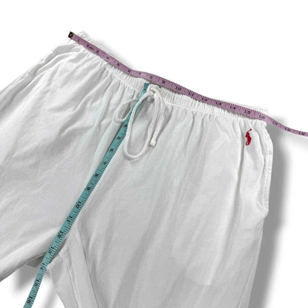 NWOT Polo Ralph Lauren Mens Pajama Lounge Pants Size Large L White Cotton‎
